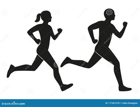 Runner Silhouette Vector | CartoonDealer.com #54112165