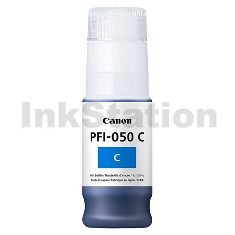 Canon Genuine PFI 050C Cyan Ink Bottle 70ml Ink Cartridges InkStation