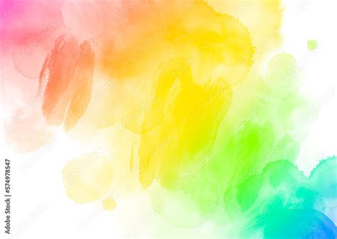 Abstract Rainbow Watercolor Background Png Splashes With Transparent