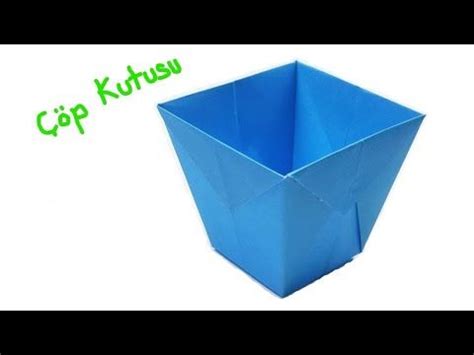 KAĞITTAN ÇÖP KUTUSU YAPIMI origami çöp kutusu Çöp kutusu Origami