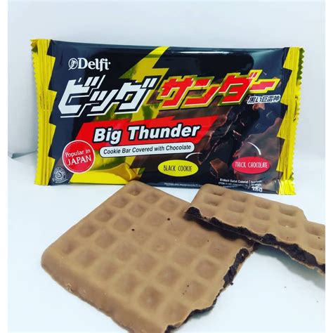 Delfi Big Thunder Cookie Bar Covered With Chocolate 36g Shopee Malaysia