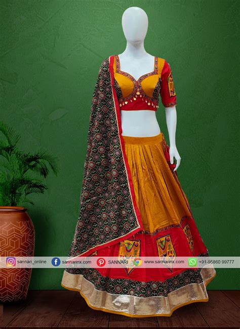 Ajrakh Print Cotton Navratri Chaniya Choli