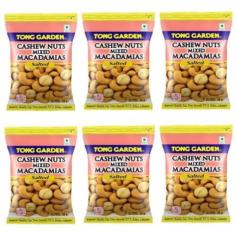 Tong Garden Mini Nuts Salted Cashew Nuts Mixed Macadamias 35g Bundle