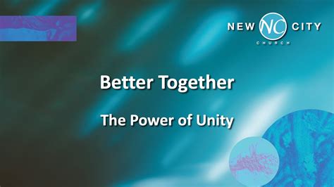 Better Together The Power Of Unity Pastor Trish Gunn Youtube