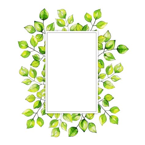 Premium Vector Watercolor Leaves Frame