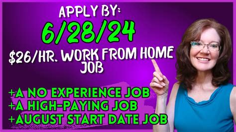 Apply By 6 28 24 Make Up To 26 Hr A No Experience Remote Job And A