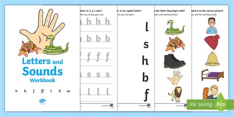 Letters And Sounds H B F Ff L Ll Ss Activity Booklet