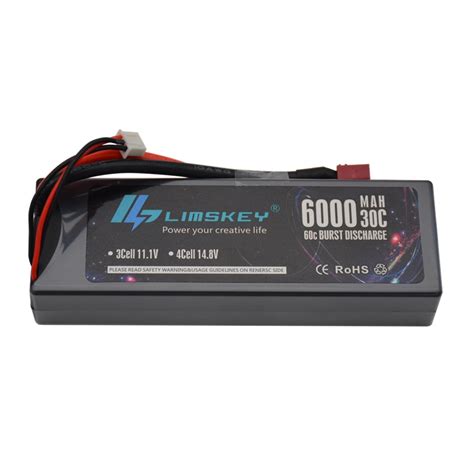 Limskey 6000mAh RC LiPo Battery For RC 2S 30C LiPo 7 4V For RC Car