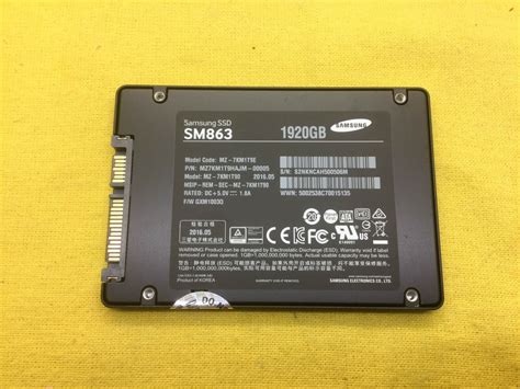 Mz 7km1t90 Samsung Sm863 25 192tb 6gbps Sata Ssd Mz7km1t9hajm Ebay