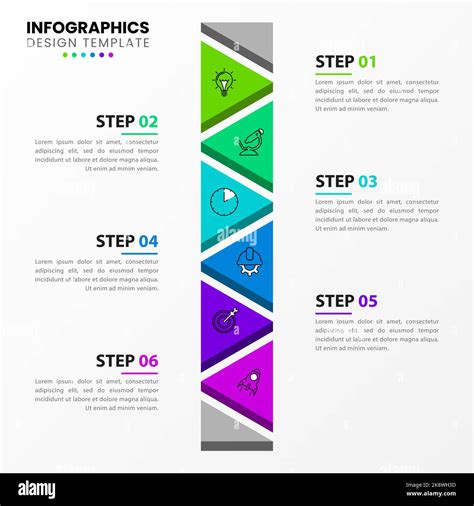 Infographic Design Template Creative Concept With 6 Steps Can Be Used For Workflow Layout