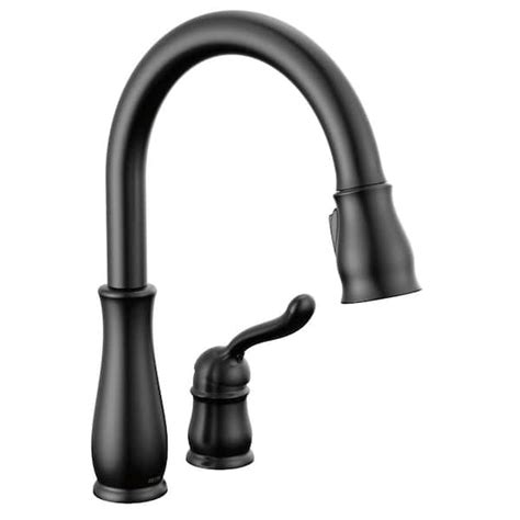 Delta Leland Single Handle Water Efficient Pull Down Sprayer Kitchen Faucet In Matte Black 978