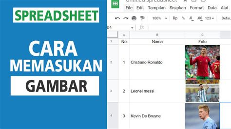 Cara Gampang Memasukan Gambar Di Spreadsheet Excel Tutorial