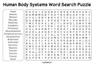 Printable Human Body Word Search