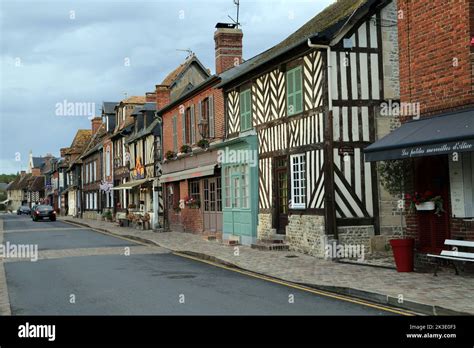 Half Timbered Colombage Buildings In Place Michel Vermughen Beuvron En