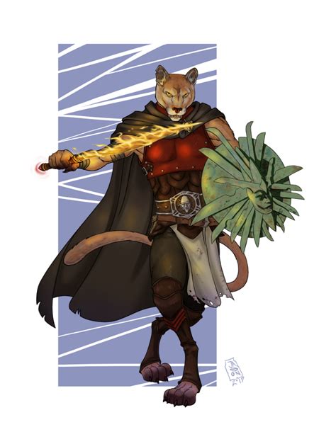 This Was My Latest Completed Character Commission A Tabaxi Ranger With