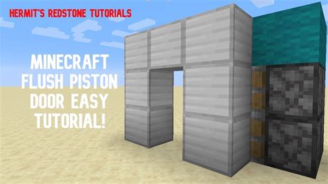 Simple Flush Piston Door Secret Door Hermits Redstone Tutorials 1