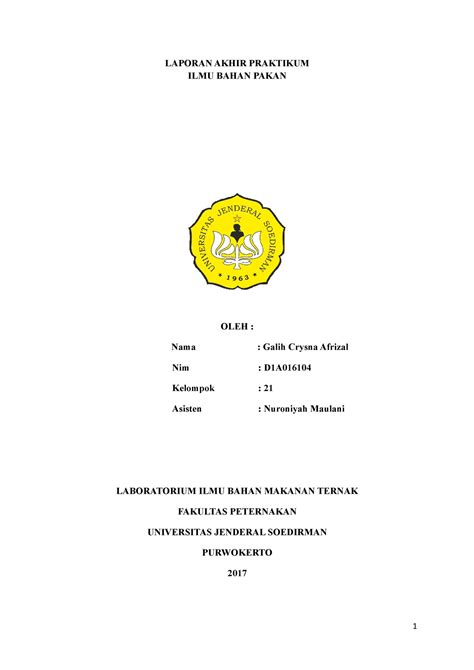 Laporan Akhir Praktikum IBP LAPORAN AKHIR PRAKTIKUM ILMU BAHAN PAKAN