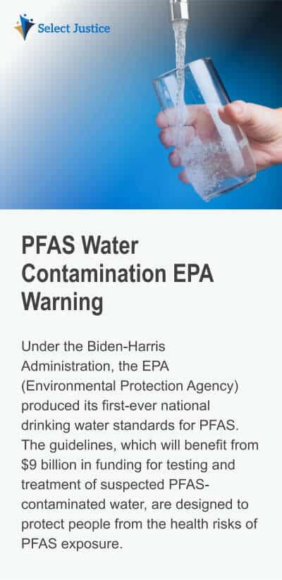 PFAS Water Contamination Lawsuit January 2025 - Select Justice