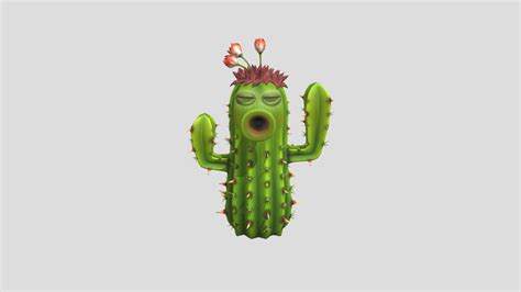 Plants Vs Zombies Gw2 Cactus Download Free 3d Model By Kadew4743 4229359 Sketchfab