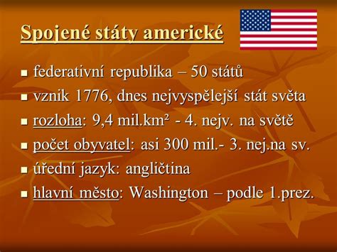 Usa Spojen St Ty Americk United States Of America Martin Mencl Ppt