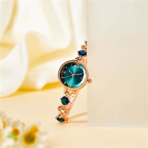 Montre Femmes Bracelet Montre Pour Femme Bleu Mini Quarz Tanche M