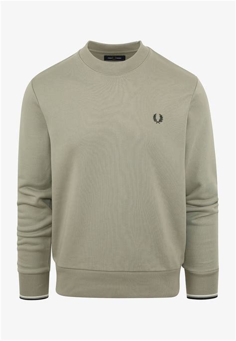 Fred Perry Logo Sweatshirt Greengrün Zalandode