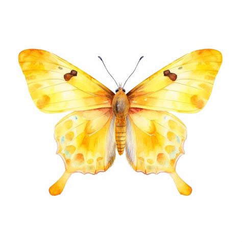 Premium Photo There Is A Yellow Butterfly With Spots On Its Wings