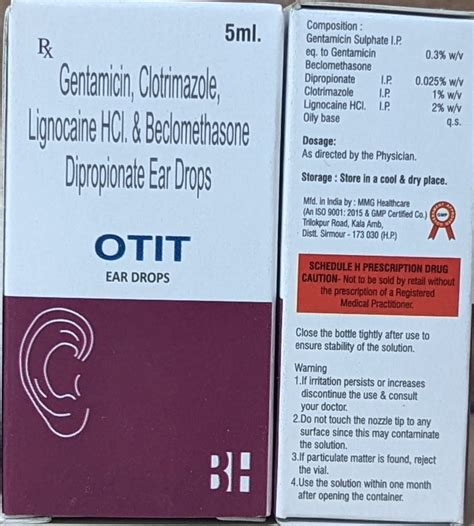 Allopathic OTIT EAR DROPS, Packaging Size: 5ml, As Directed By ...