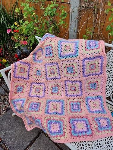 Ravelry Larksfoot Granny Square Blanket Pattern By Burgundy And Blush