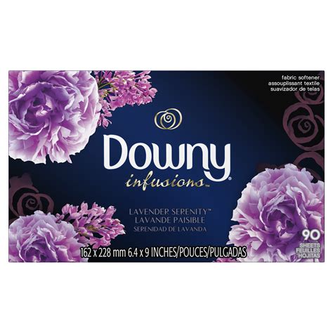 Downy Infusions Fabric Softener Dryer Sheets, Lavender Serenity, 90 ...