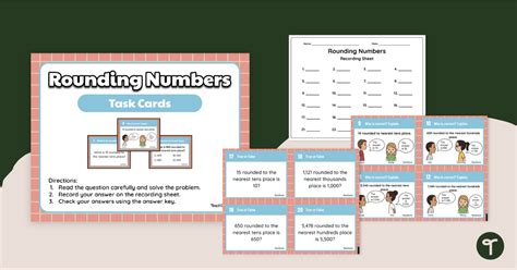 Rounding Numbers To The Thousands Place Task Cards Teach Starter