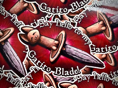 Say Hello to My Gatito Blade Sticker: Puss in Boots the Last Wish - Etsy