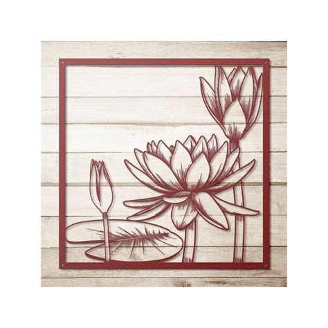 Metal Lotus Flower Wall Art Lotus Flowers Wall Art Metal Art Etsy