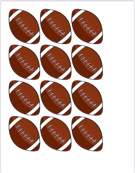 Football Cupcake Toppers Printable