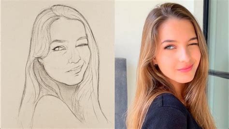 How To Draw A Girl Portrait Drawing Practice Using Loomis Method Step