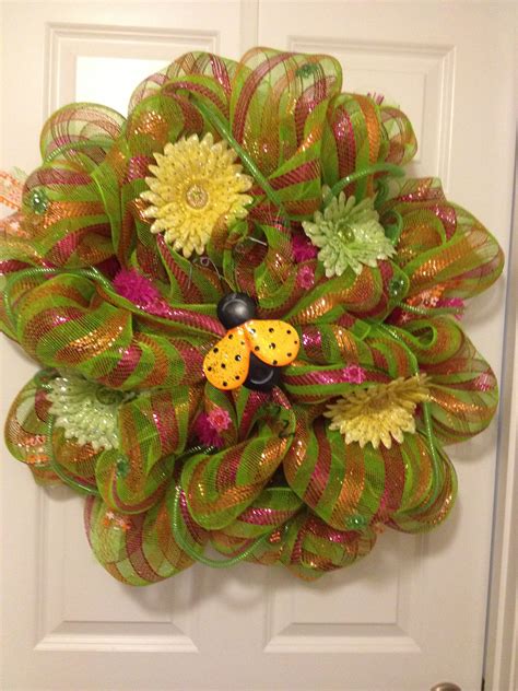 Summer Wreath Summer Deco Mesh Wreaths Summer Wreath Wreaths