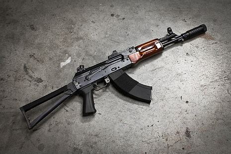 HD Wallpaper Black And Brown AK Rifle Weapons Machine Kalashnikov