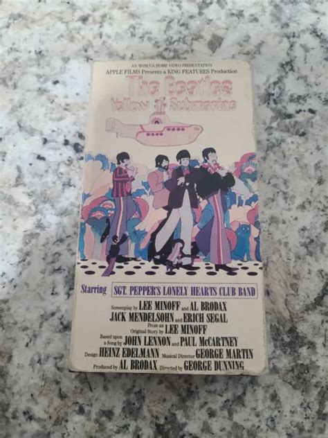 The Beatles Yellow Submarine Movie Vhs Tape Mgm Video