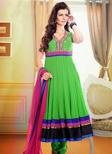 Gorgeous Fancy Wedding Anarkali Dresses 2013 The Paris Fashion Week