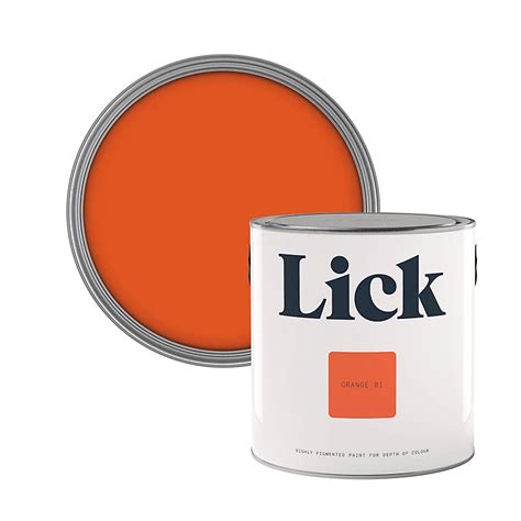 Lick Orange 01 Matt Emulsion Paint 2 5l Diy At Bandq