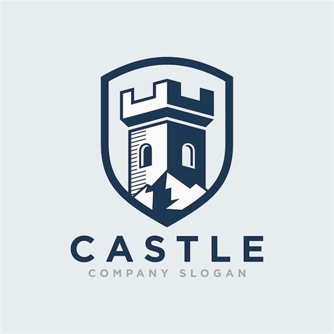 Plantilla Vectorial De Dise O De Logotipo De Castillo Vector Premium