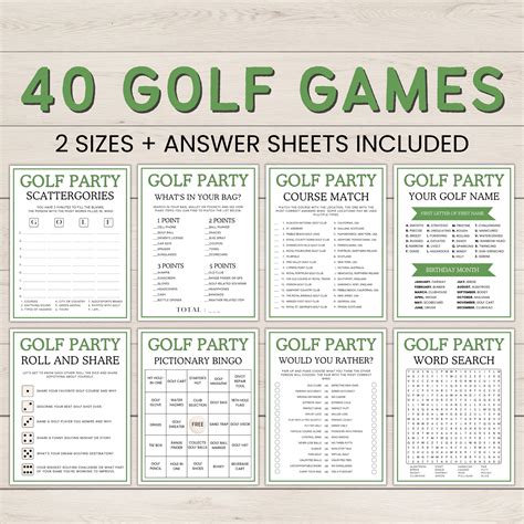 Editable Golf Games, Golf Bundle, Golf Watch Party Games, Golf Birthday ...