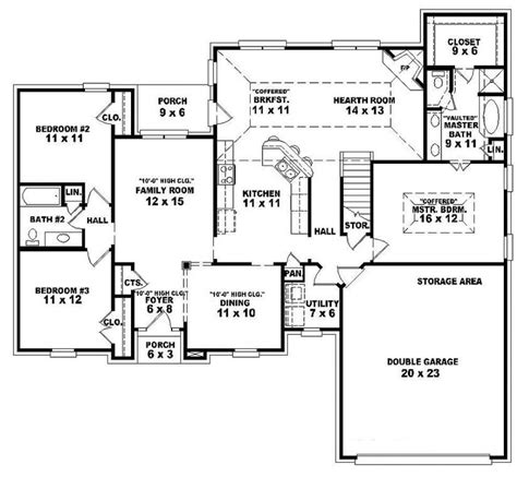 Cool 5 Bedroom Single Story House Plans - New Home Plans Design