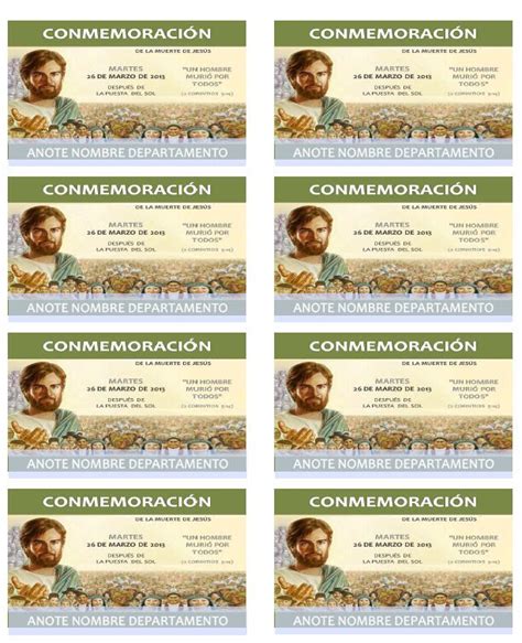 Formatos Teocr Ticos Solapas O Gafetes Conmemoraci N Editables