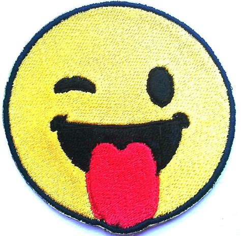 Emoji Smile Embroidered Patches Iron Sew On Bag Cap Jeans Jacket Badge