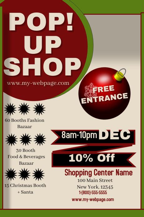 Pop Up Shop Template Postermywall