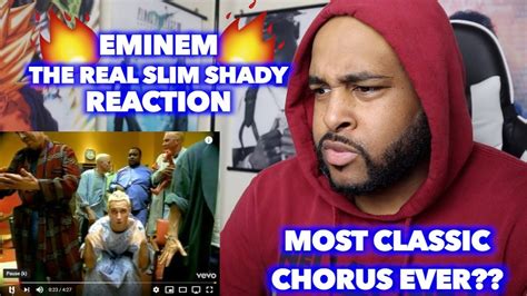 THE REAL SLIM SHADY EMINEM MOST KNOWN CHORUS EVER REACTION YouTube