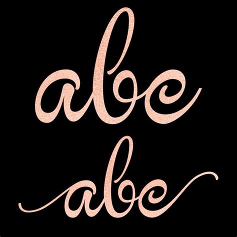 Rose Gold Alphabet Clipart Rose Gold Font Rose Gold Letters With