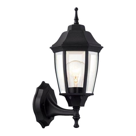 Hampton Bay Light Black Dusk To Dawn Outdoor Wall Lantern Sconce