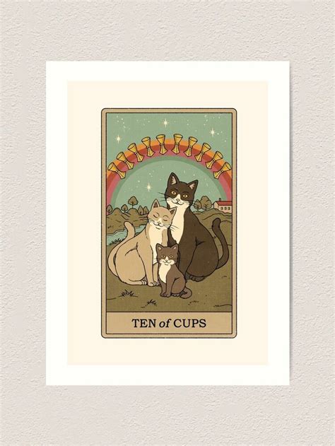 Ten Of Cups Art Print For Sale By Thiago Corr A Tarot Cards Art